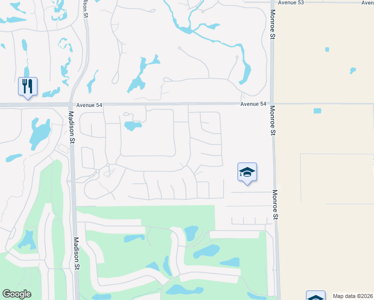 map of restaurants, bars, coffee shops, grocery stores, and more near 81584 Merv Griffin Way in La Quinta