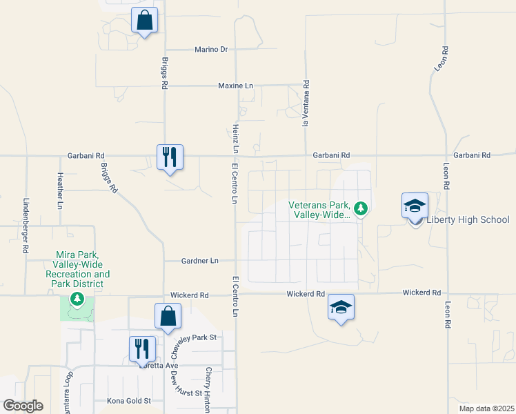 map of restaurants, bars, coffee shops, grocery stores, and more near 32245 Najar Lane in Menifee