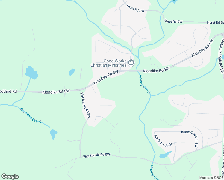 map of restaurants, bars, coffee shops, grocery stores, and more near Klondike Road Southwest in Conyers