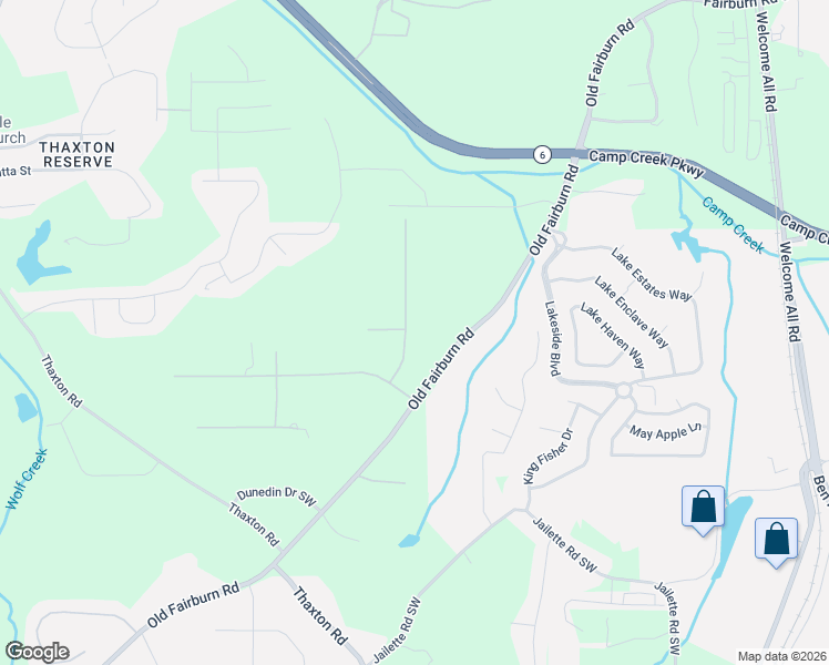 map of restaurants, bars, coffee shops, grocery stores, and more near 3730 High Point Lane Southwest in Atlanta