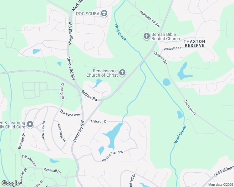map of restaurants, bars, coffee shops, grocery stores, and more near 5155 Water Run in Atlanta