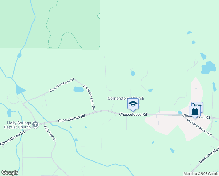 map of restaurants, bars, coffee shops, grocery stores, and more near 275 Hazel Creek Trail in Anniston