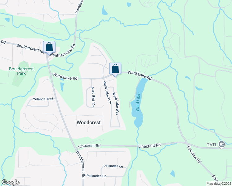 map of restaurants, bars, coffee shops, grocery stores, and more near 2822 Ward Lake Way in Ellenwood