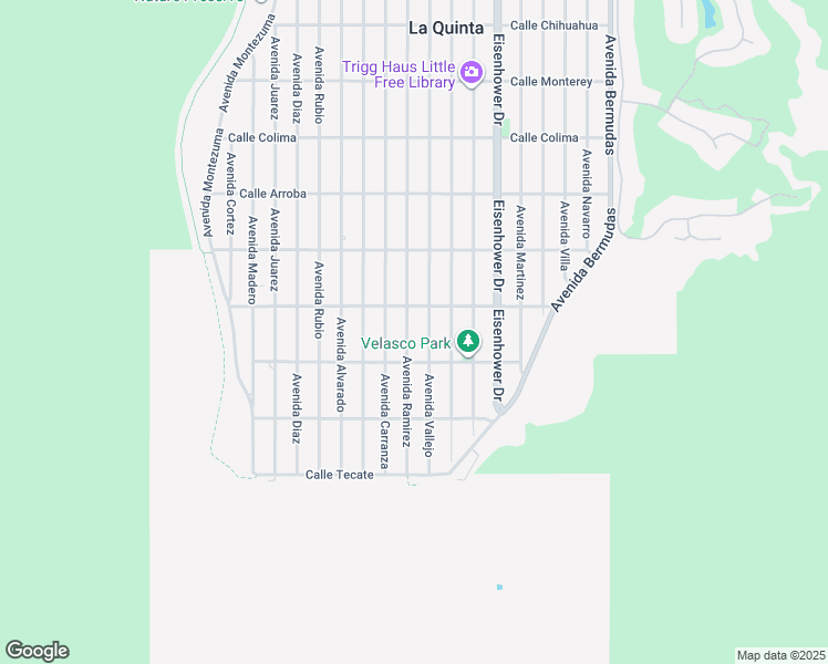 map of restaurants, bars, coffee shops, grocery stores, and more near 54260 Avenue Ramirez in La Quinta