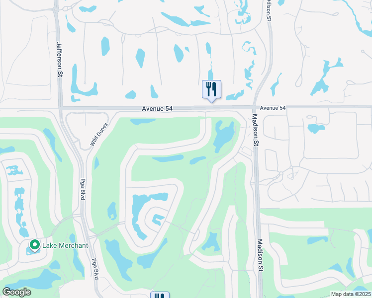 map of restaurants, bars, coffee shops, grocery stores, and more near 54572 Inverness Way in La Quinta