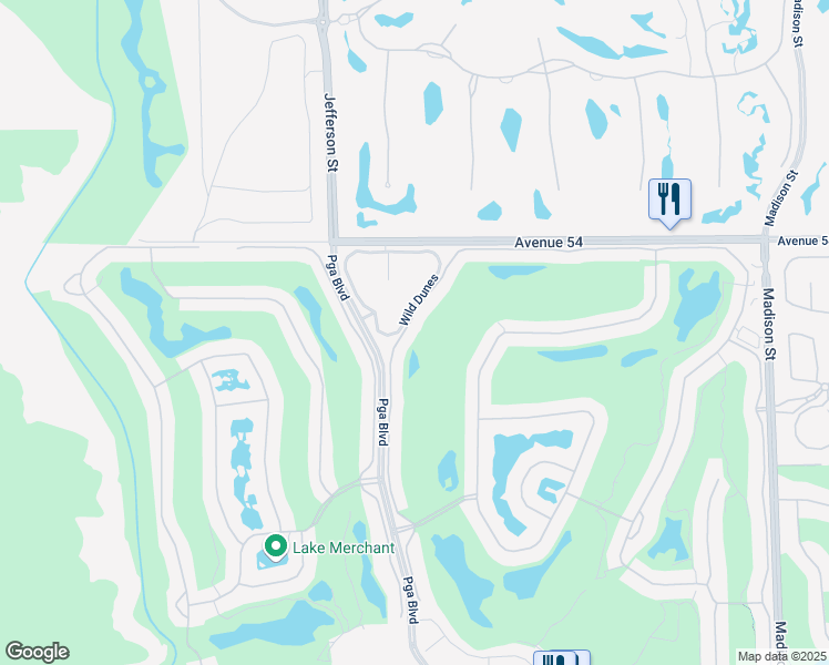 map of restaurants, bars, coffee shops, grocery stores, and more near 54398 Oaktree in La Quinta