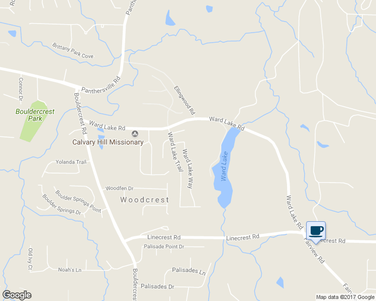 map of restaurants, bars, coffee shops, grocery stores, and more near 2822 Ward Lake Way in Ellenwood