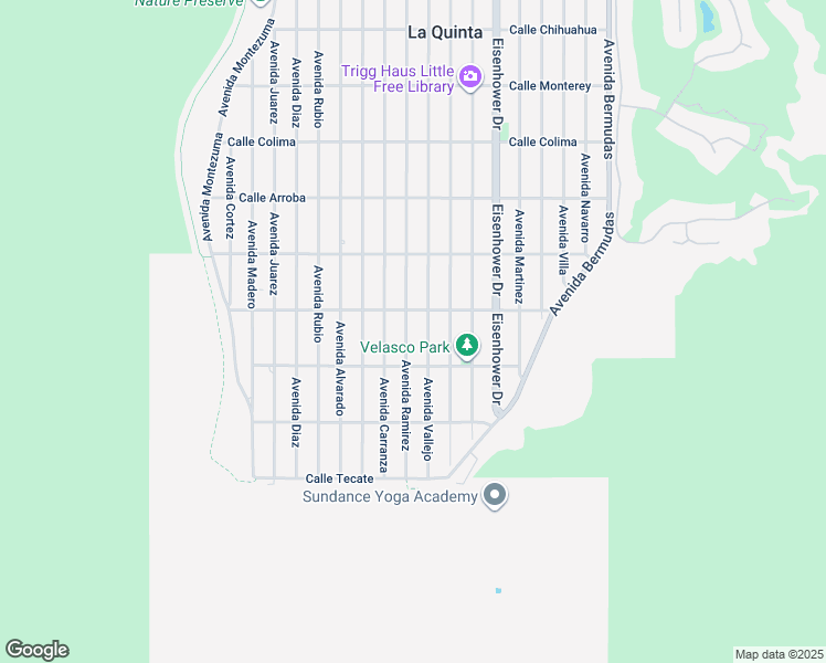 map of restaurants, bars, coffee shops, grocery stores, and more near 54260 Avenue Ramirez in La Quinta