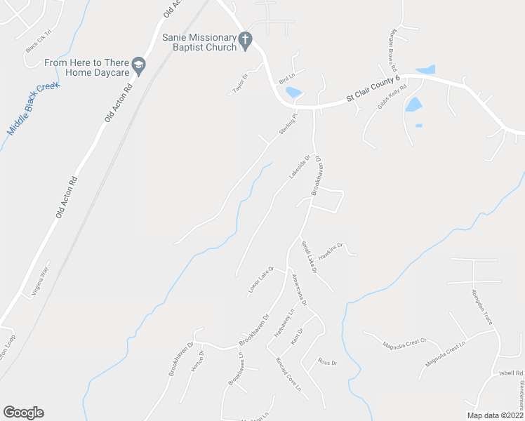 map of restaurants, bars, coffee shops, grocery stores, and more near 160 Lakeside Drive in Odenville