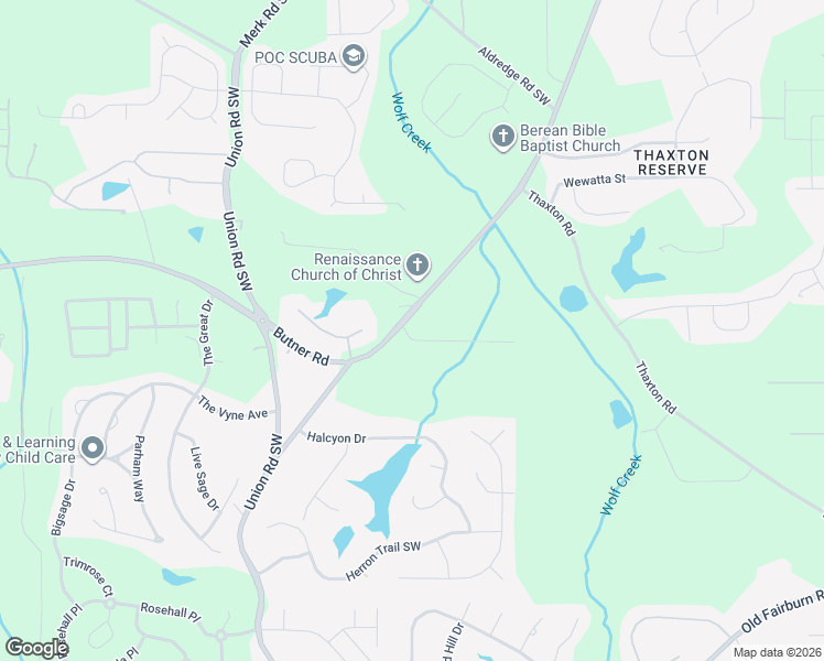 map of restaurants, bars, coffee shops, grocery stores, and more near 5155 Water Run Court in Atlanta