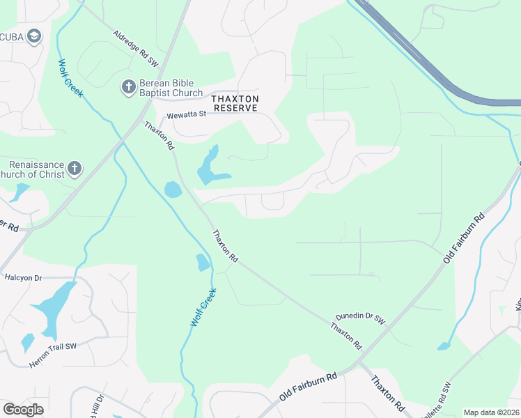 map of restaurants, bars, coffee shops, grocery stores, and more near 4850 Ralin Court Southwest in Atlanta