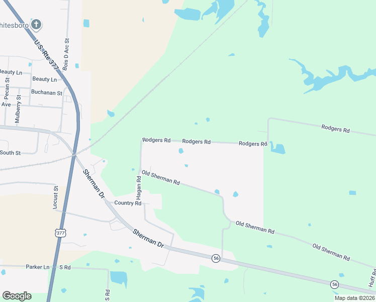 map of restaurants, bars, coffee shops, grocery stores, and more near 3424 Rodgers Road in Whitesboro