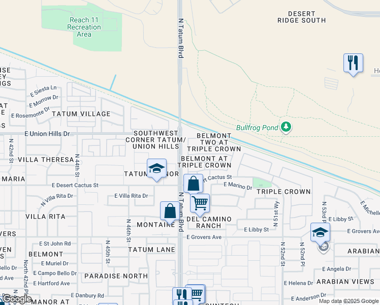 map of restaurants, bars, coffee shops, grocery stores, and more near 4806 East Wagoner Road in Scottsdale