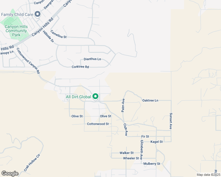 map of restaurants, bars, coffee shops, grocery stores, and more near 24469 Manzanita Road in Menifee