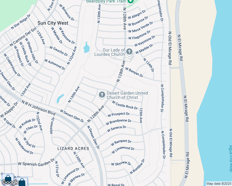 map of restaurants, bars, coffee shops, grocery stores, and more near 12727 West Ashwood Drive in Sun City West