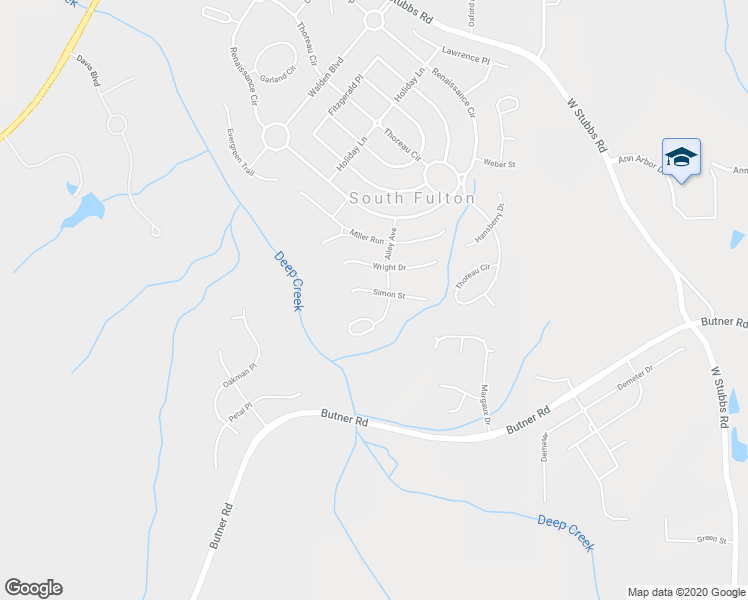 map of restaurants, bars, coffee shops, grocery stores, and more near 7384 Simon Street in Atlanta