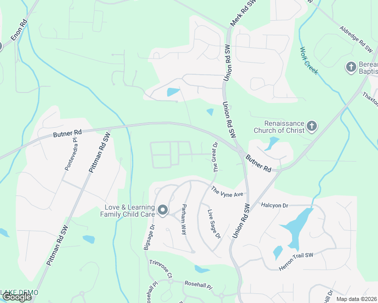 map of restaurants, bars, coffee shops, grocery stores, and more near 5632 Wakehurst Drive in Atlanta