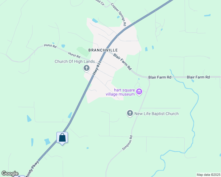 map of restaurants, bars, coffee shops, grocery stores, and more near 203 Davis Drive in Odenville
