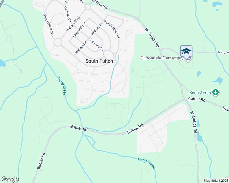 map of restaurants, bars, coffee shops, grocery stores, and more near 7088 Thoreau Circle in Atlanta