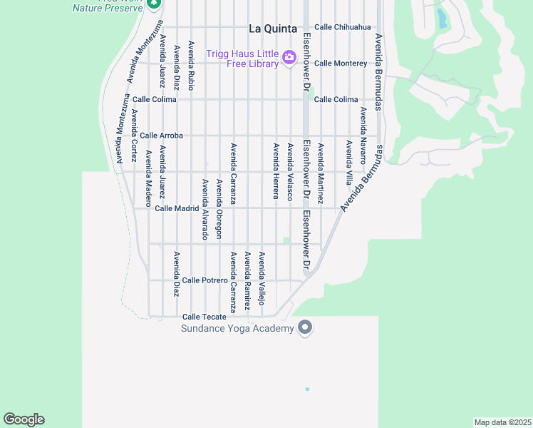 map of restaurants, bars, coffee shops, grocery stores, and more near 54280 Avenue Vallejo in La Quinta
