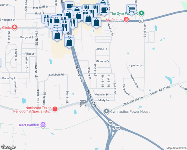 map of restaurants, bars, coffee shops, grocery stores, and more near 810 39th Street Southeast in Paris