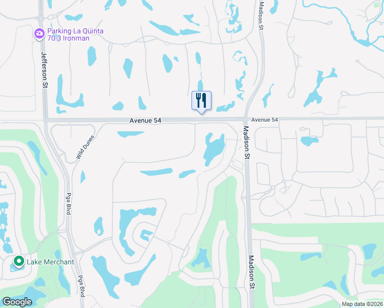 map of restaurants, bars, coffee shops, grocery stores, and more near 54524 Inverness Way in La Quinta