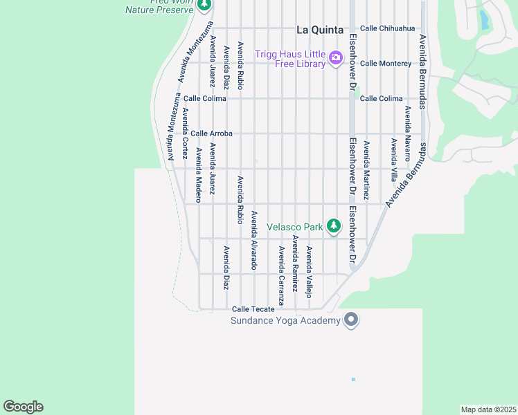 map of restaurants, bars, coffee shops, grocery stores, and more near 54270 Avenue Alvarado in La Quinta