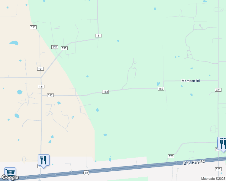 map of restaurants, bars, coffee shops, grocery stores, and more near 273-1393 County Road 182 in Gainesville