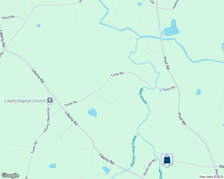 map of restaurants, bars, coffee shops, grocery stores, and more near 5522 Tyree Road in Winston