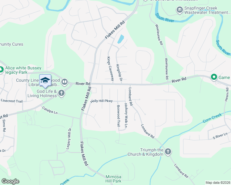 map of restaurants, bars, coffee shops, grocery stores, and more near 4261 Boxwood Trail in Ellenwood