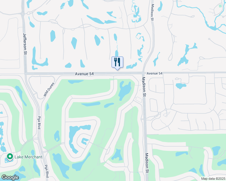 map of restaurants, bars, coffee shops, grocery stores, and more near 54572 Inverness Way in La Quinta
