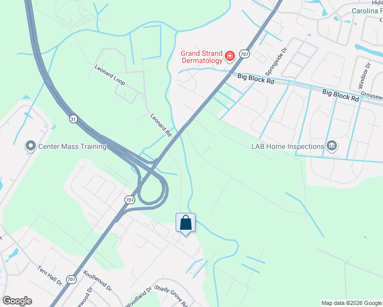 map of restaurants, bars, coffee shops, grocery stores, and more near 6089 Friendship Lane in Myrtle Beach