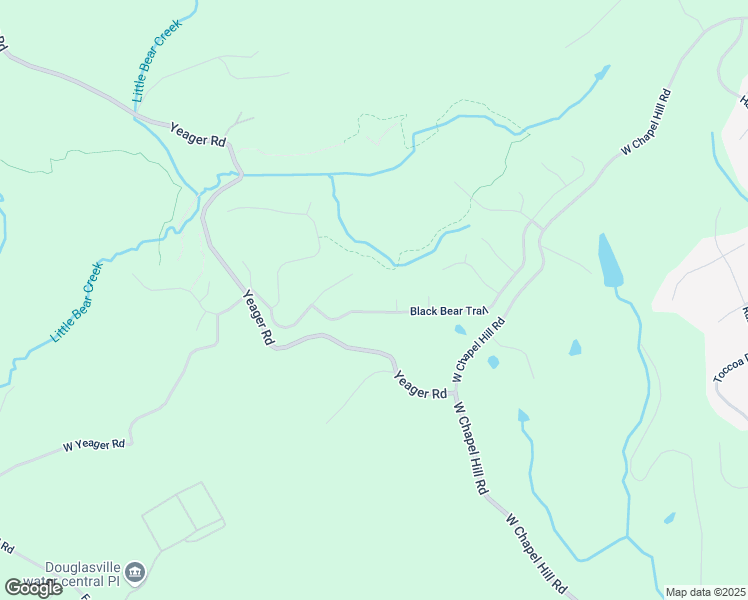 map of restaurants, bars, coffee shops, grocery stores, and more near 5170 Black Bear Trail in Douglasville