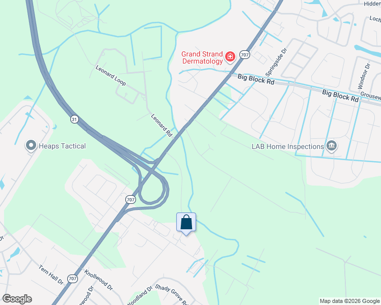 map of restaurants, bars, coffee shops, grocery stores, and more near 6089 Friendship Lane in Myrtle Beach