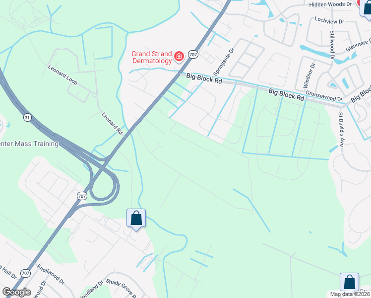 map of restaurants, bars, coffee shops, grocery stores, and more near 6058 Friendship Lane in Myrtle Beach