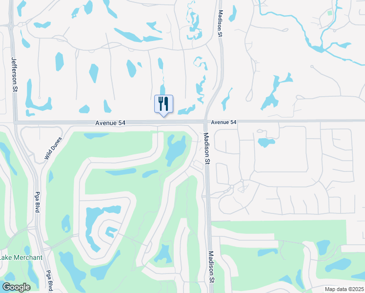 map of restaurants, bars, coffee shops, grocery stores, and more near 54435 Southern Hill in La Quinta
