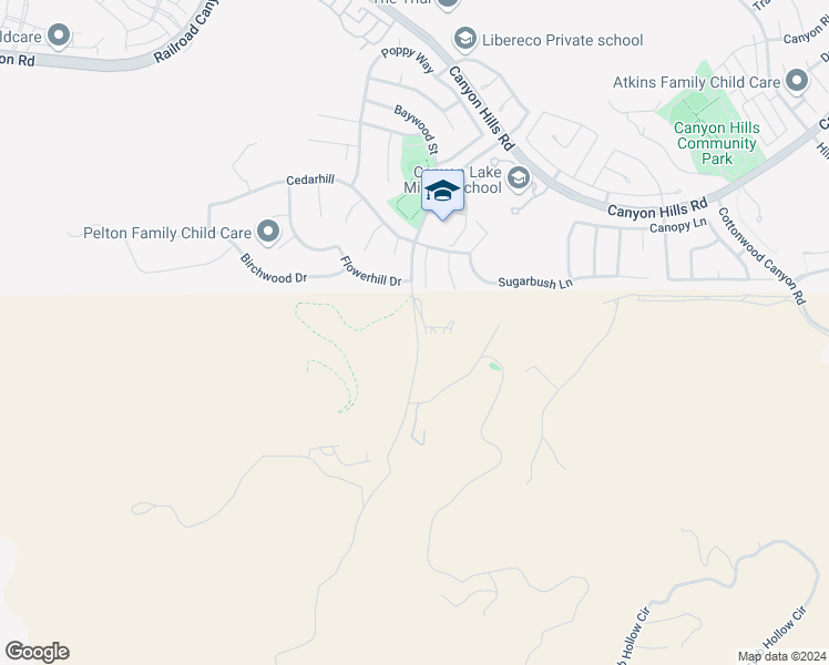 map of restaurants, bars, coffee shops, grocery stores, and more near 31930 Lost Road in Lake Elsinore