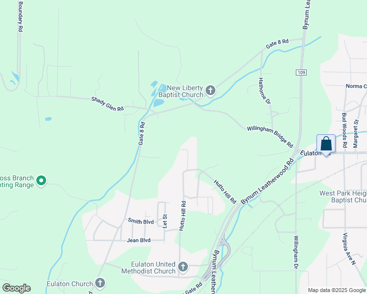 map of restaurants, bars, coffee shops, grocery stores, and more near 80 Hutto Hill Road in Anniston