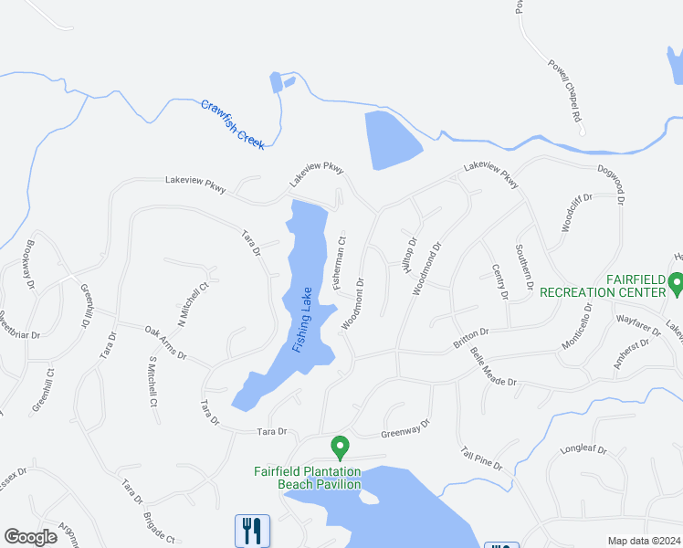 map of restaurants, bars, coffee shops, grocery stores, and more near 5549 Fisherman Court in Villa Rica
