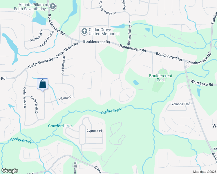 map of restaurants, bars, coffee shops, grocery stores, and more near 4255 Loveless Place in Ellenwood