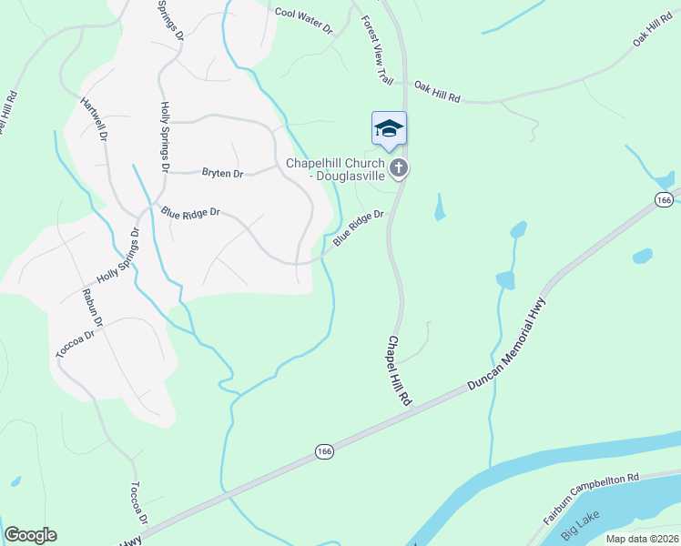 map of restaurants, bars, coffee shops, grocery stores, and more near 4387 Blue Ridge Drive in Douglasville