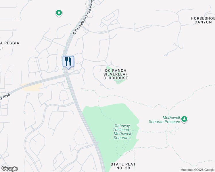map of restaurants, bars, coffee shops, grocery stores, and more near 18667 North 101st Place in Scottsdale