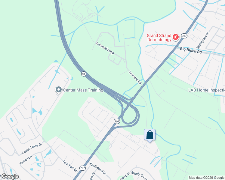 map of restaurants, bars, coffee shops, grocery stores, and more near Weikles Lane in Horry County