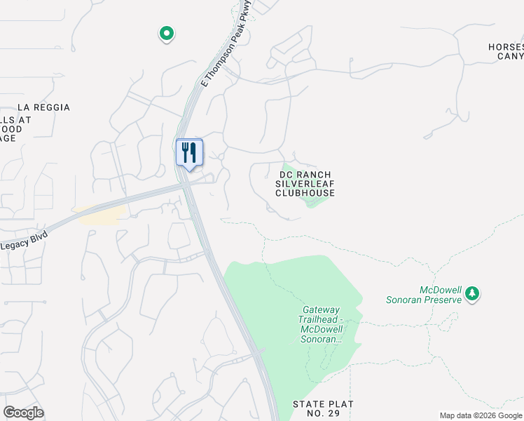 map of restaurants, bars, coffee shops, grocery stores, and more near 18730 North 101st Place in Scottsdale