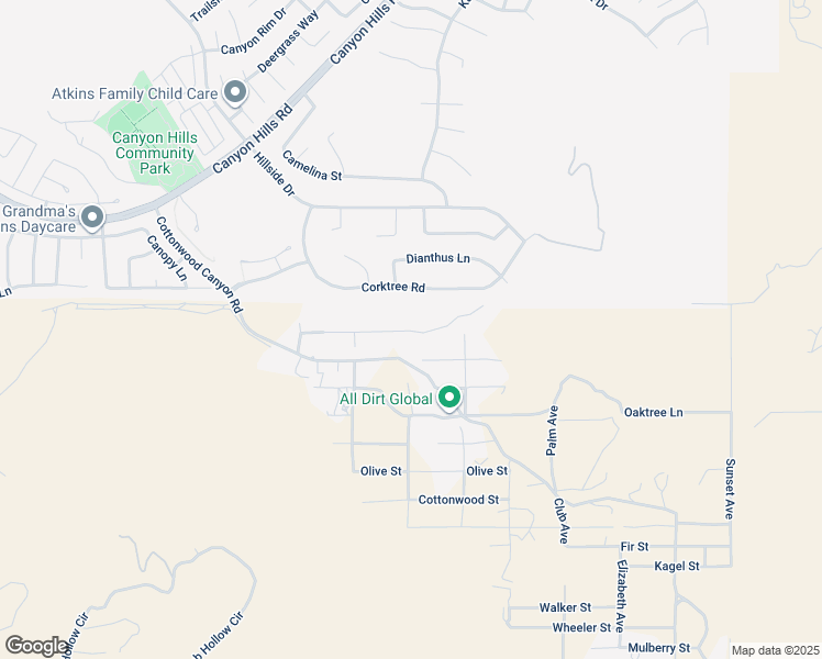 map of restaurants, bars, coffee shops, grocery stores, and more near Acacia Street in Wildomar