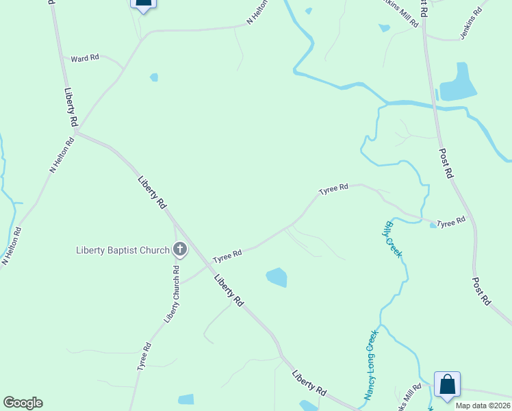 map of restaurants, bars, coffee shops, grocery stores, and more near 5547 Tyree Road in Winston