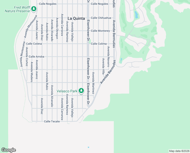 map of restaurants, bars, coffee shops, grocery stores, and more near 54140 Avenue Martinez in La Quinta