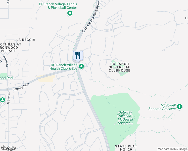 map of restaurants, bars, coffee shops, grocery stores, and more near 18659 North 101st Street in Scottsdale