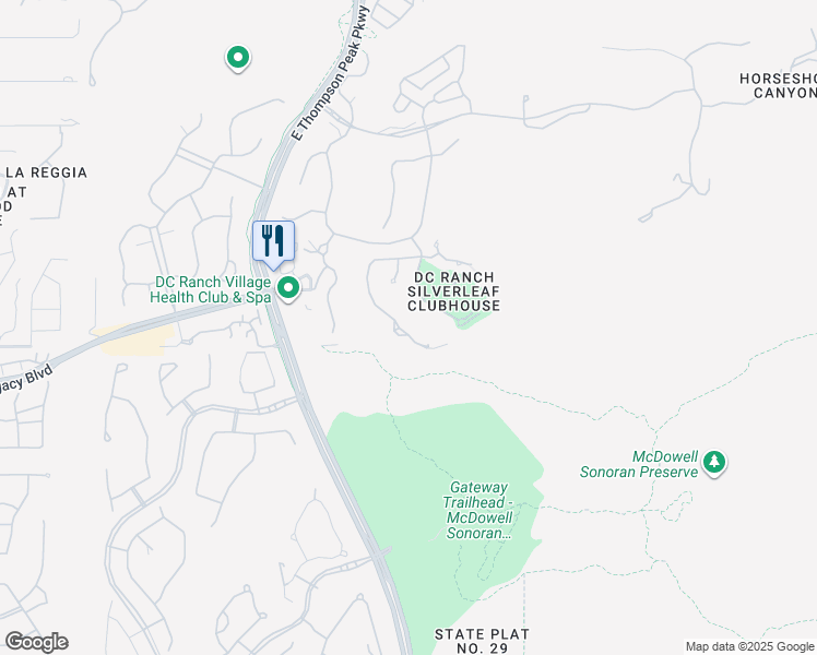 map of restaurants, bars, coffee shops, grocery stores, and more near 18667 North 101st Place in Scottsdale