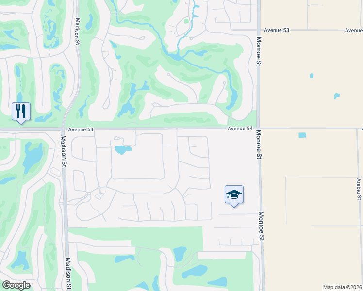 map of restaurants, bars, coffee shops, grocery stores, and more near 81699 Merv Griffin Way in La Quinta